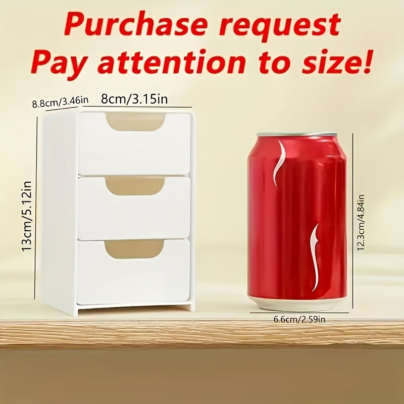 Thumbnail: Chic 3-Tier Desk Organizer with Drawers - Ideal for Office Supplies, Jewelry & C