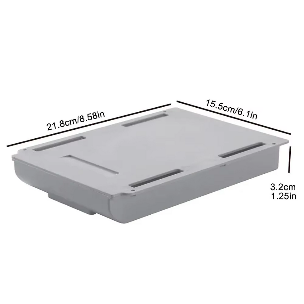 Thumbnail: 1pc White SelfAdhesive Storage Drawer Box Makeup Pencil Tray Desk Hidden Under D