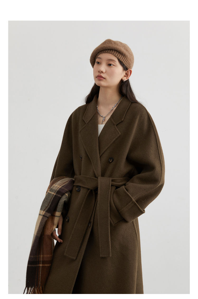 Thumbnail: CHIC VEN Women Long Double-sided Woolen Coats Retro Loose Female Overcoat Double