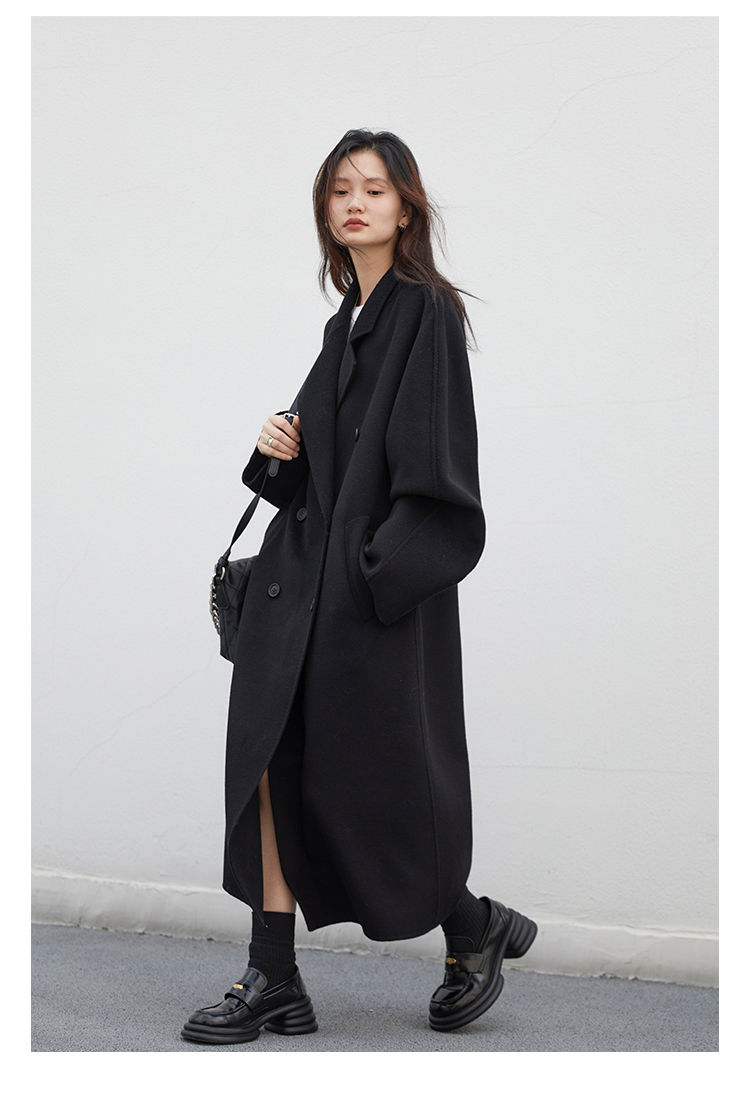 Thumbnail: CHIC VEN Women Long Double-sided Woolen Coats Retro Loose Female Overcoat Double