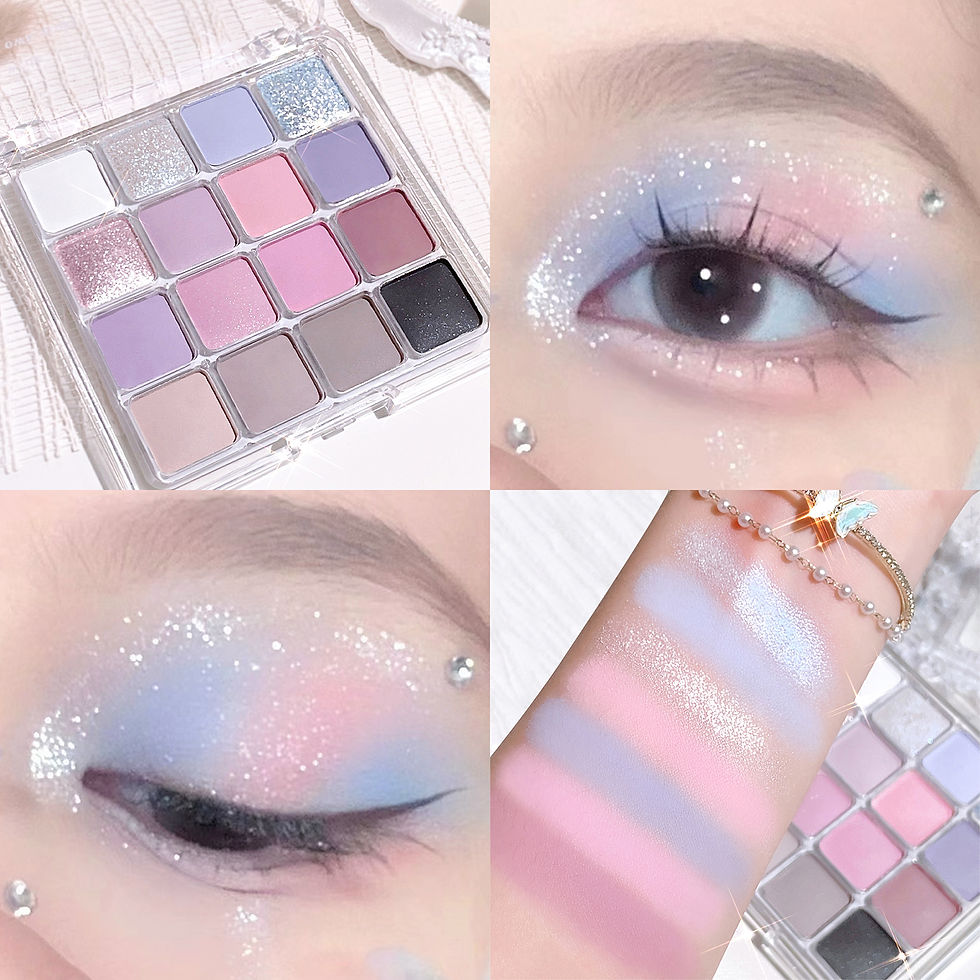 Thumbnail: Sixteen-color sunset magic eye shadow plate pearl matte earth color Korean makeu