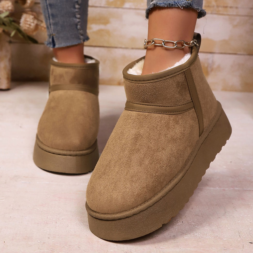 Thumbnail: Real Sheepskin Wool Low-cut Warm Comfortable Shoes Women Fashion Short Shoes 202