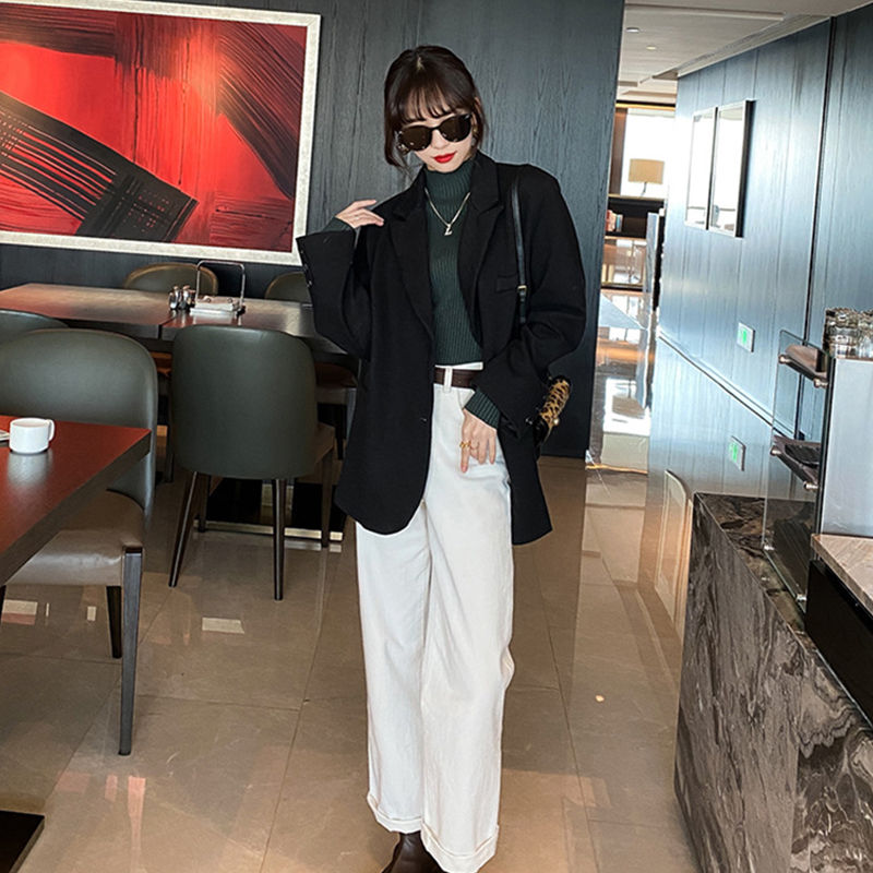 Thumbnail: New Women's Elegant Solid Basic Knitted Tops Women Turtlneck Sweater Long Sleeve