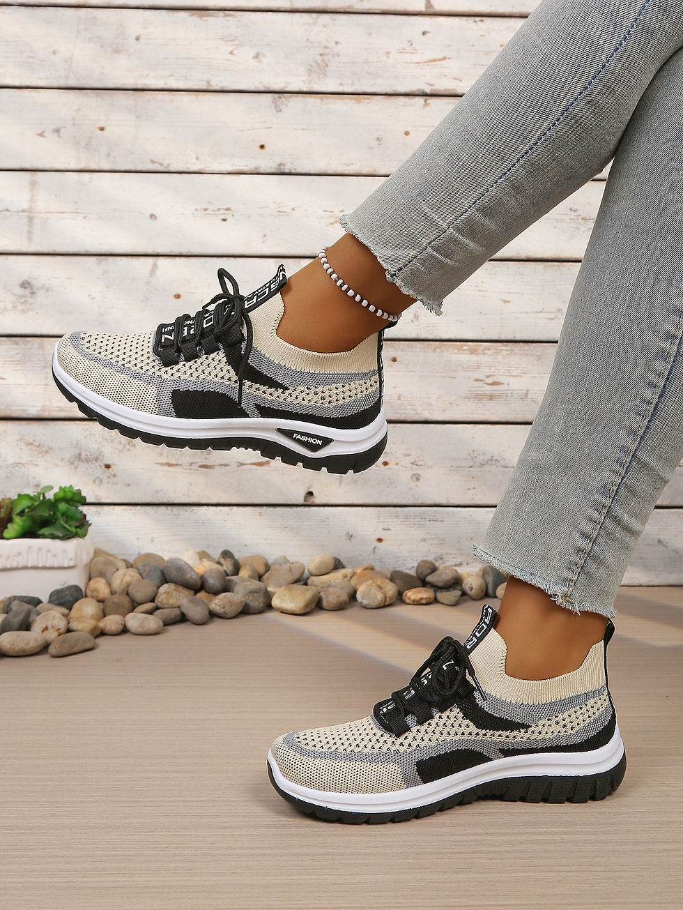 Thumbnail: Women's shoes Double-color work shoes for ladies, single shoes casual sneaker sh