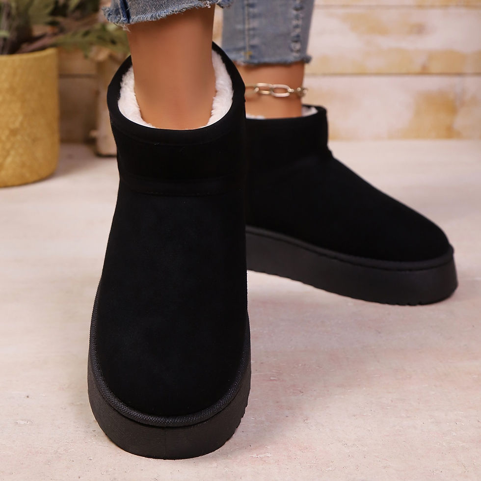 Thumbnail: Real Sheepskin Wool Low-cut Warm Comfortable Shoes Women Fashion Short Shoes 202