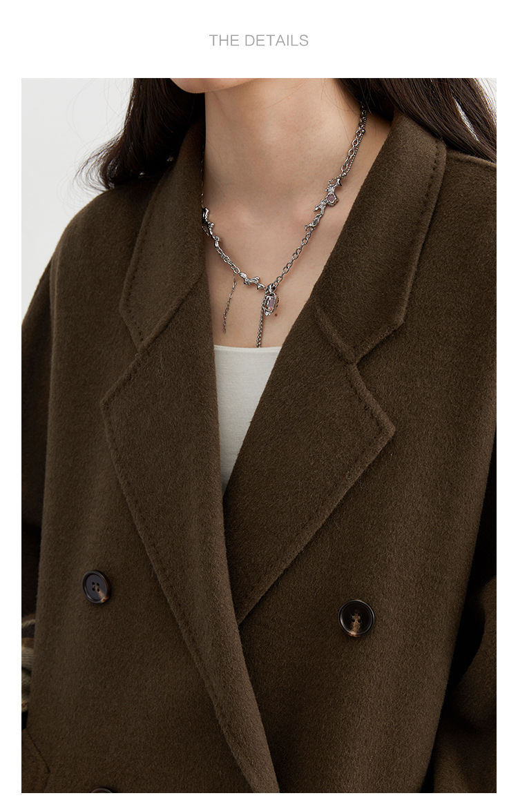 Thumbnail: CHIC VEN Women Long Double-sided Woolen Coats Retro Loose Female Overcoat Double