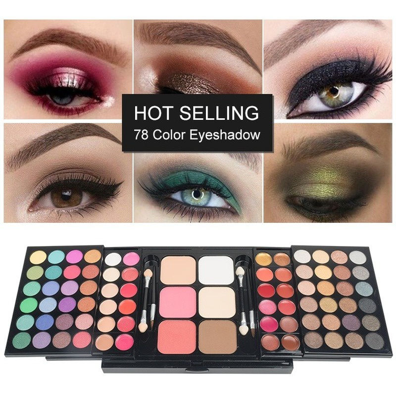 Thumbnail: 40/74/78 Colors Glitter Eyeshadow Palette Matte Waterproof Long Lasting Pressed 