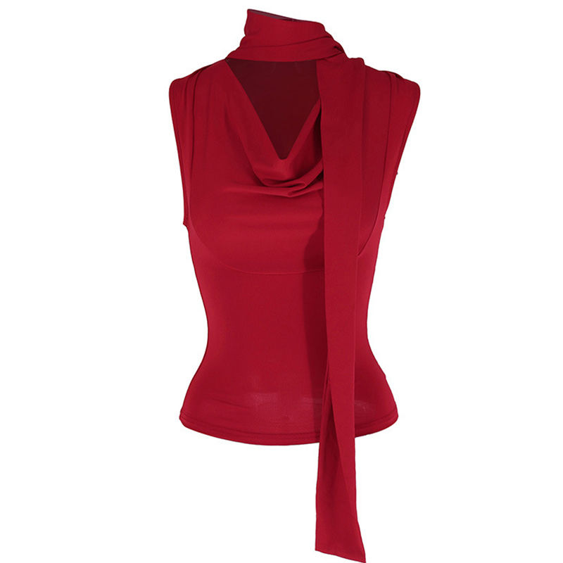 Thumbnail: Solid Tank Summer New Women Sexy Sleeveless V-Neck Lady Top Fashion Bandage Stre