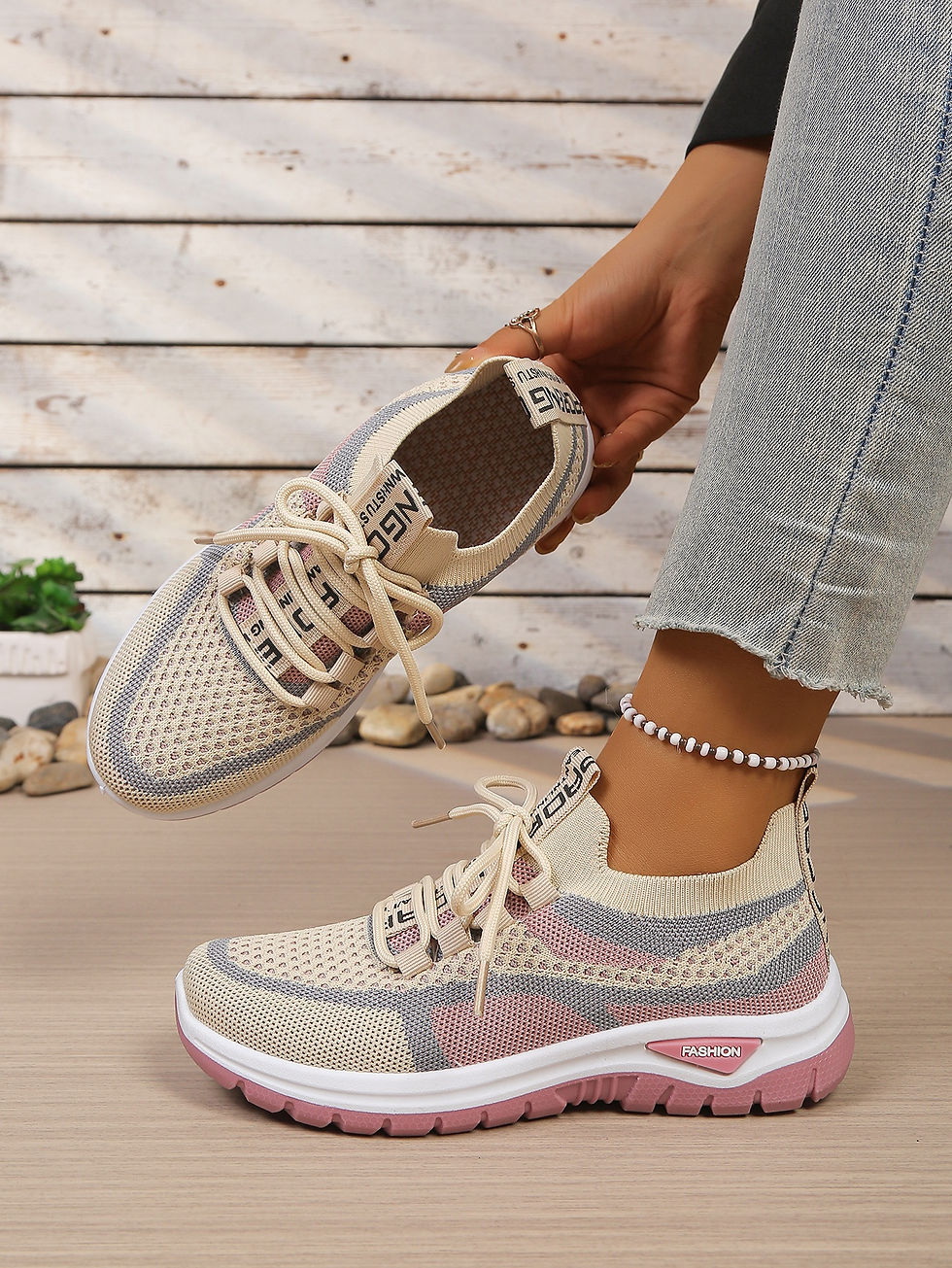 Thumbnail: Women's shoes Double-color work shoes for ladies, single shoes casual sneaker sh