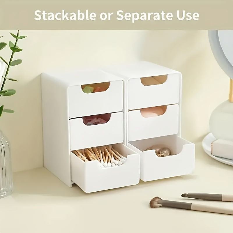 Thumbnail: Chic 3-Tier Desk Organizer with Drawers - Ideal for Office Supplies, Jewelry & C