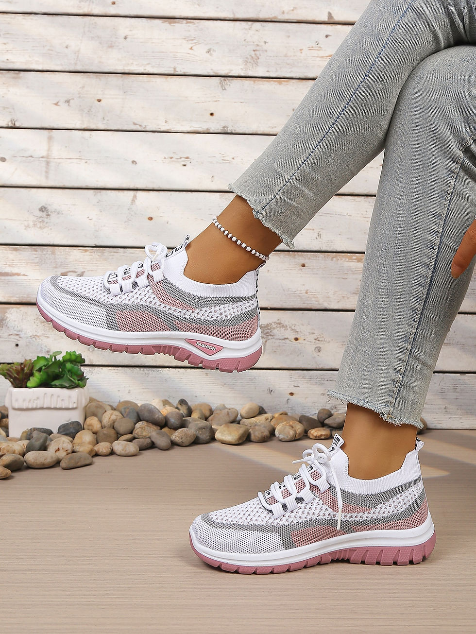 Thumbnail: Women's shoes Double-color work shoes for ladies, single shoes casual sneaker sh