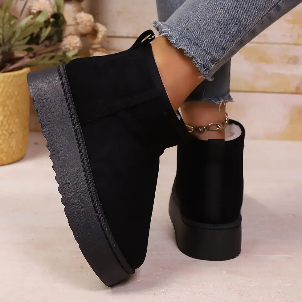 Thumbnail: Real Sheepskin Wool Low-cut Warm Comfortable Shoes Women Fashion Short Shoes 202