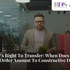 Employer’s Right To Transfer: When Does A Transfer Order Amount To Constructive Dismissal?