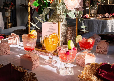 Four colorful cocktails