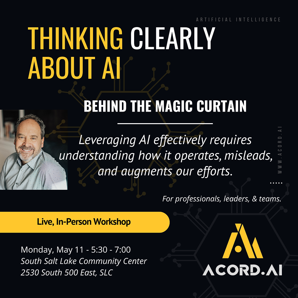 AI Literacy: Thinking Clearly About AI