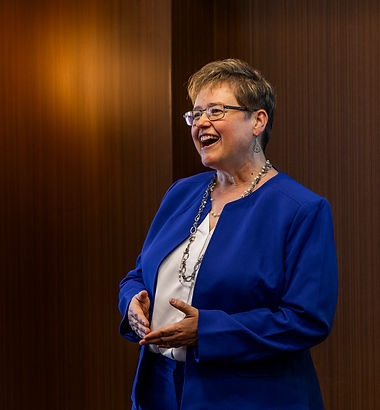 Kristi McCann speaking to others