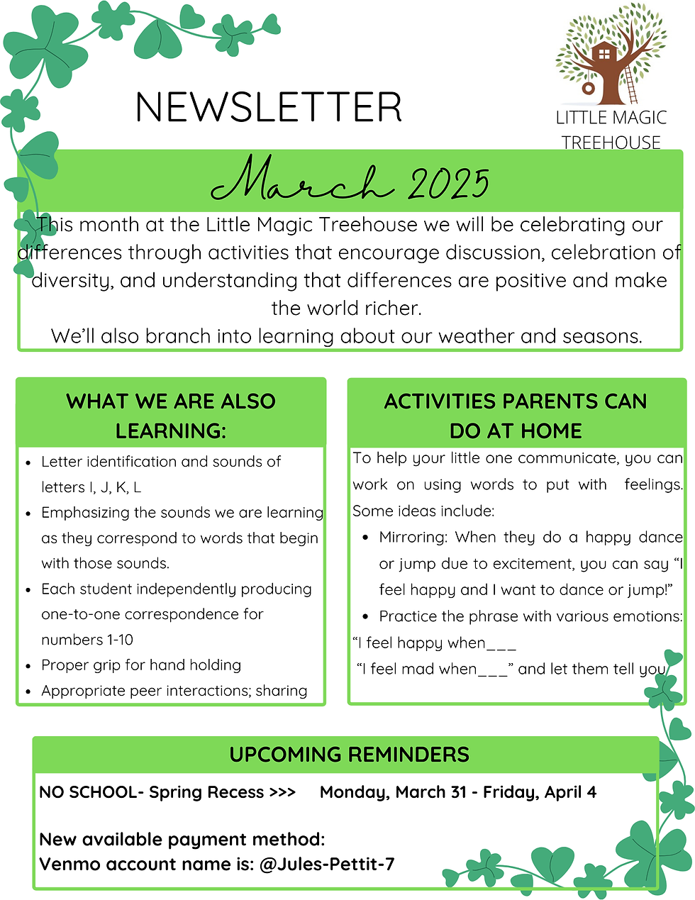 March newsletter