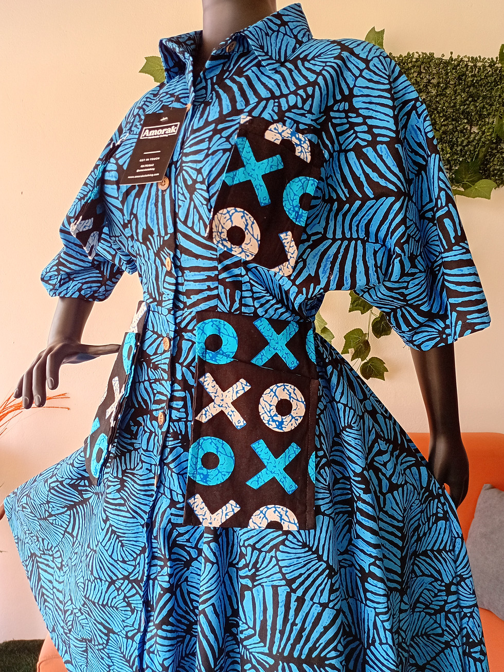 Thumbnail: Casual multifunctional long dress with hanging pockets.