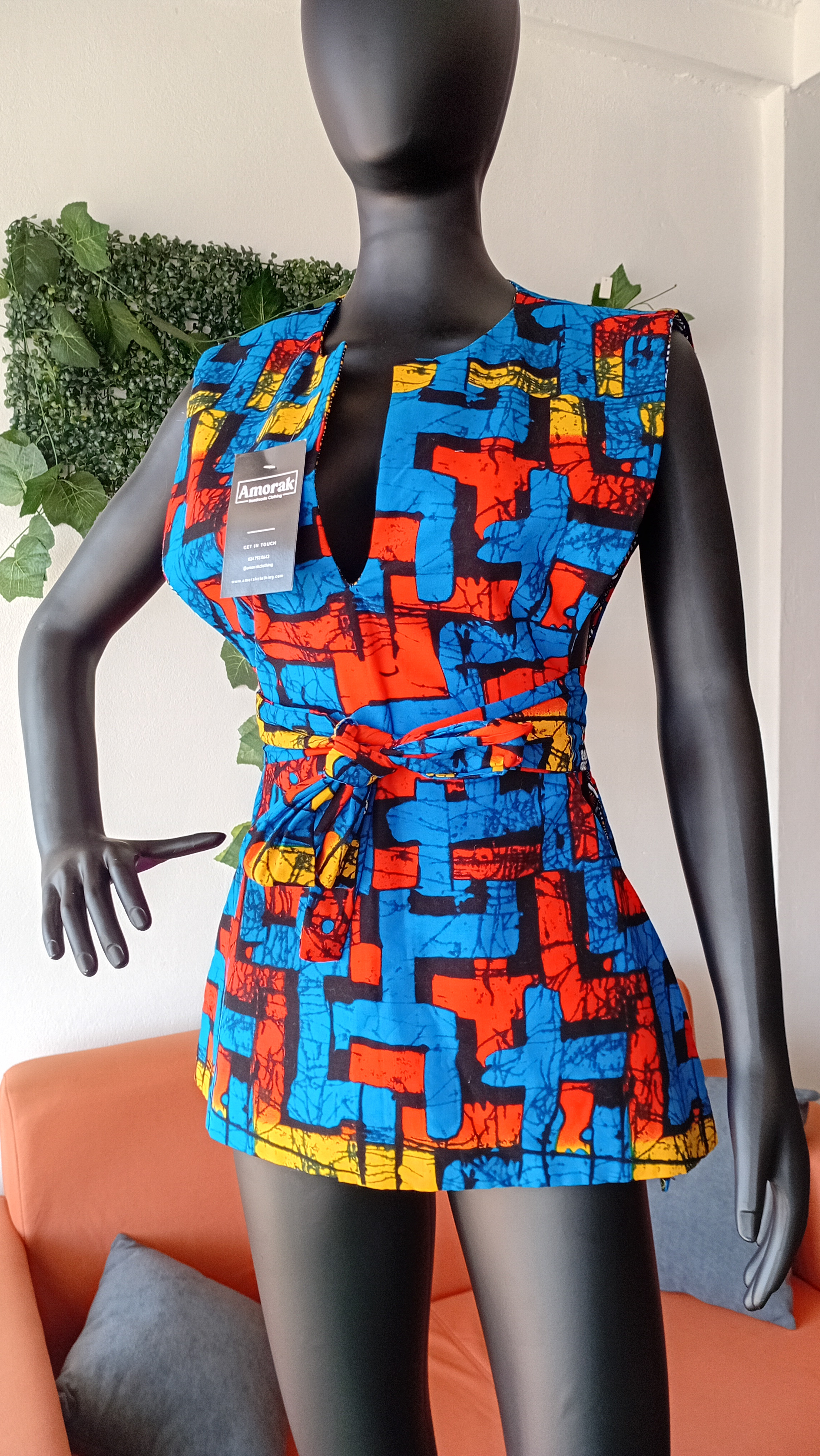 Double sided tie gilet.