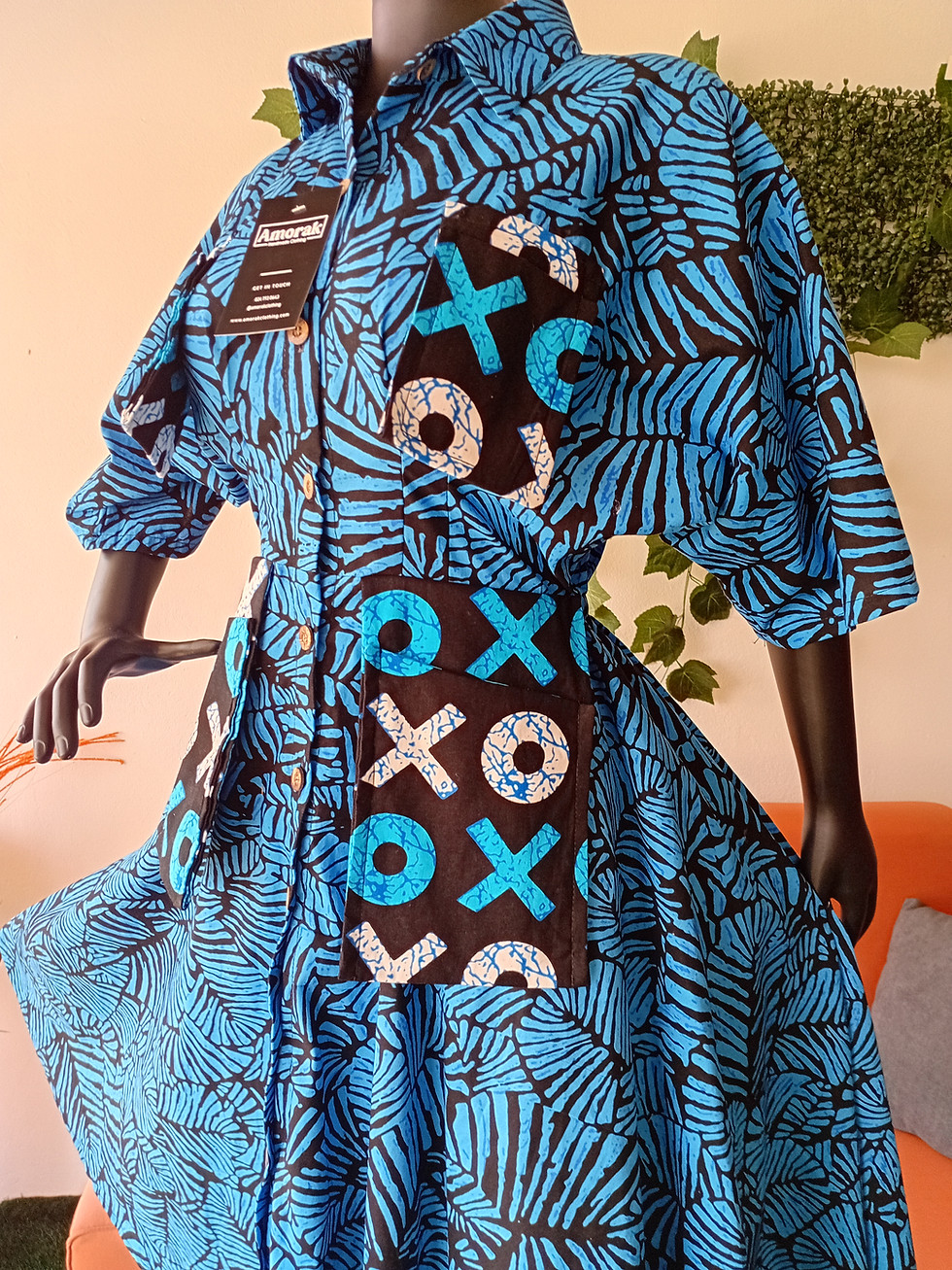 Thumbnail: Casual multifunctional long dress with hanging pockets.