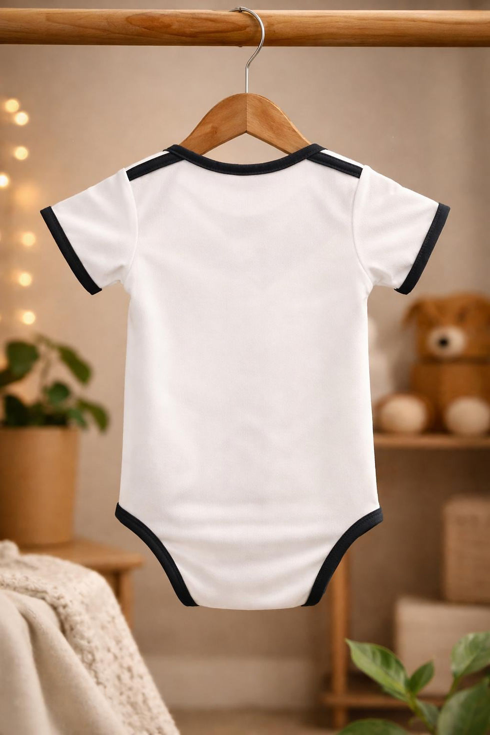 Germany Baby Soccer Romper Custom Name and Number Personalized Baby Bodysuit Back View