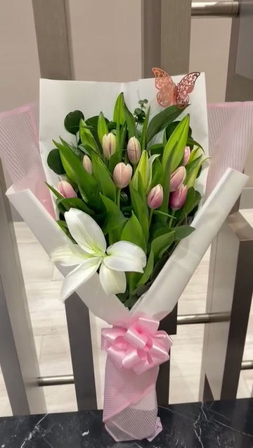 Thumbnail: Luxury Bouquet of Tulips and Lilies