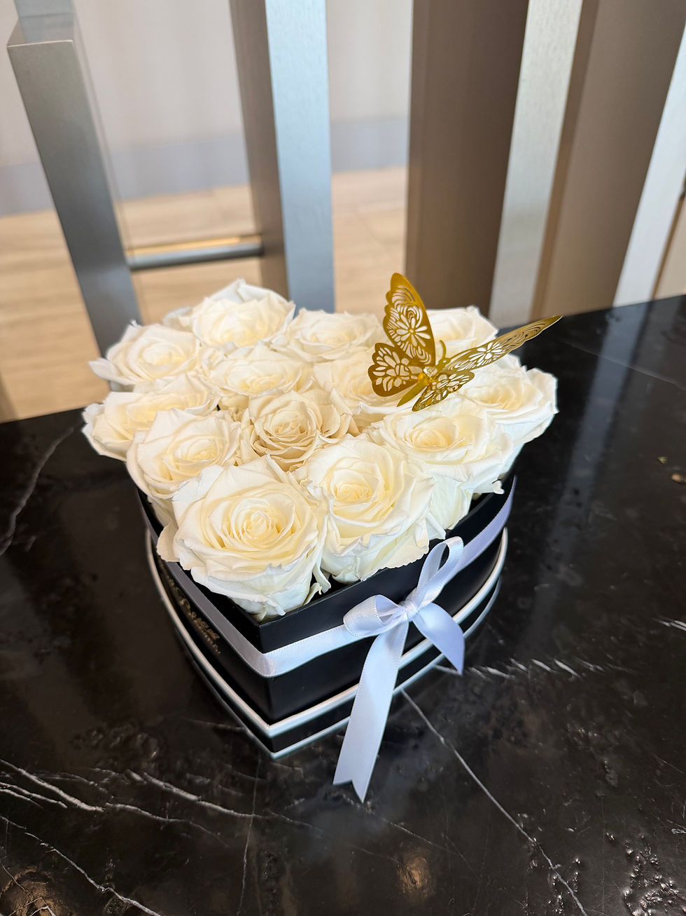 Thumbnail: Heart of Preserved White Roses