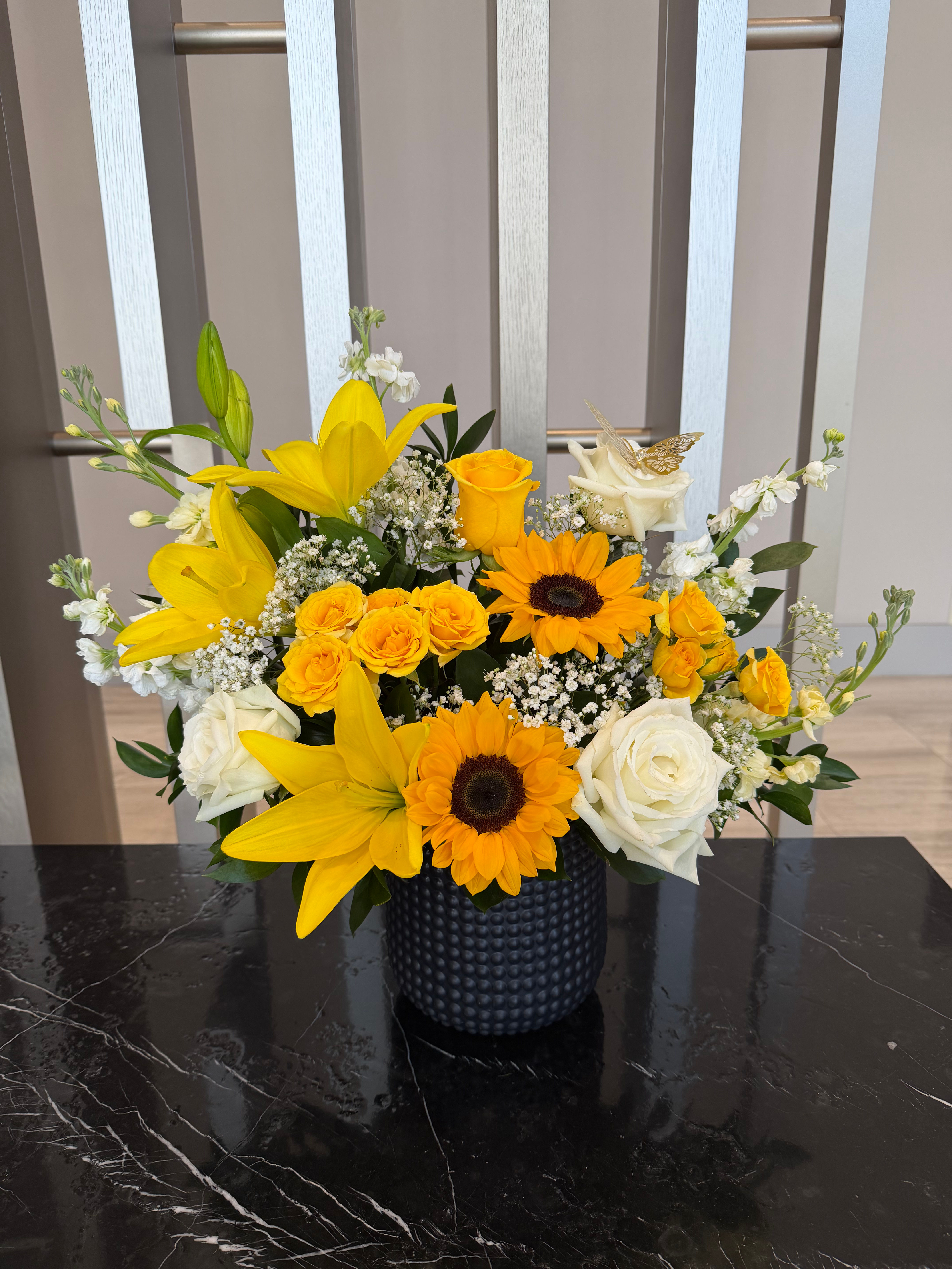 Yellow and White Flower Arrangement