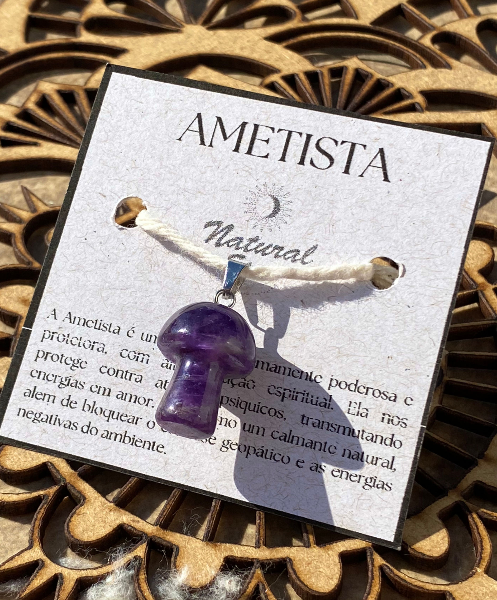 Pingente Cogumelo Ametista