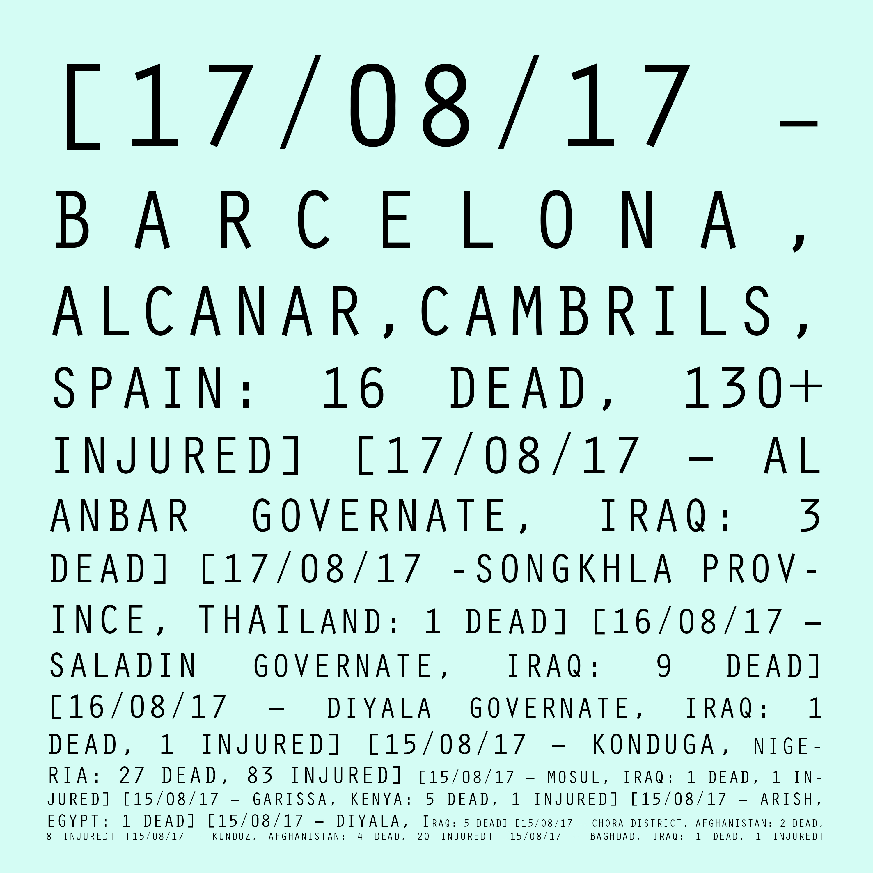 17/08/17 - 15/08/17: Barcelona