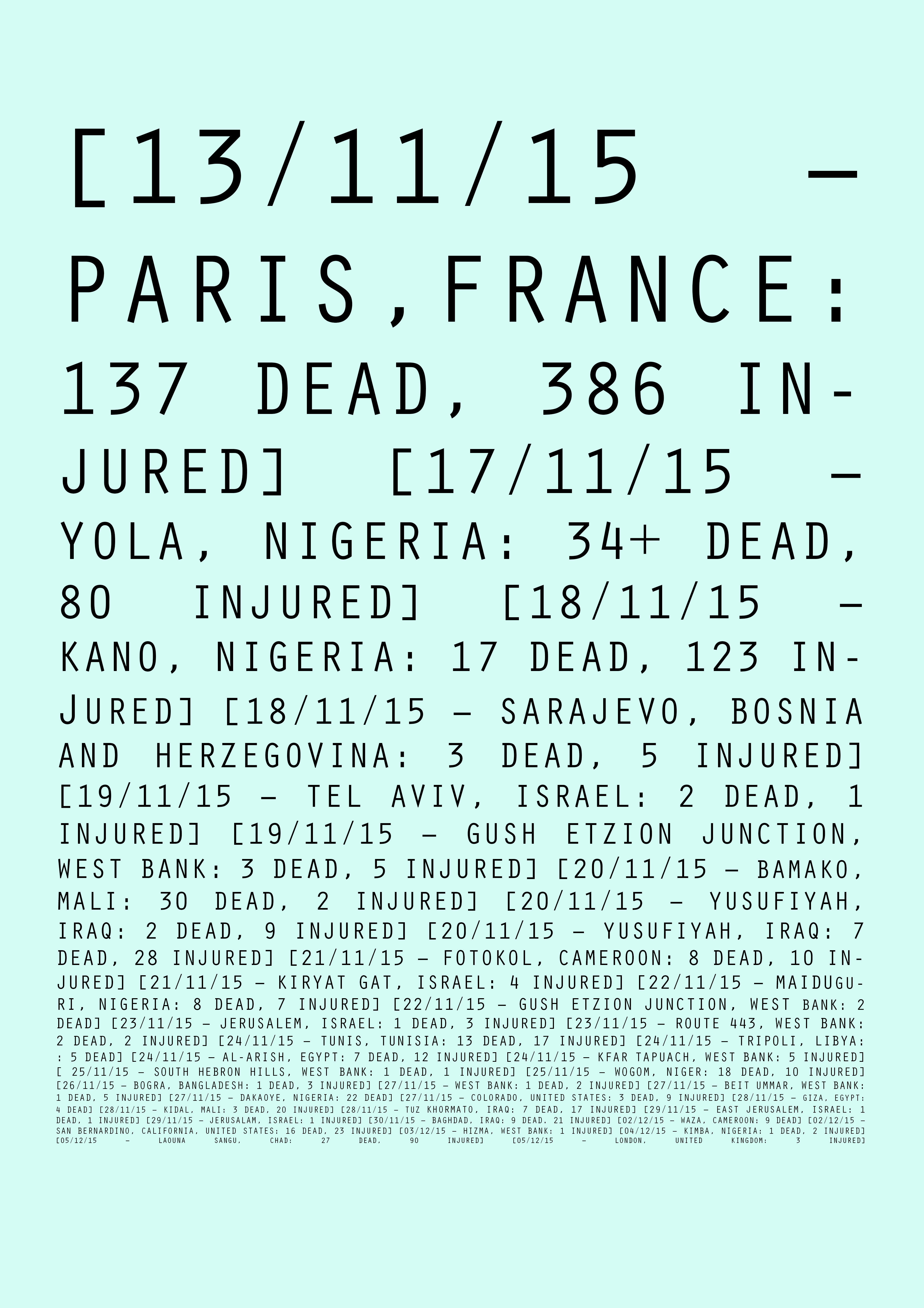 1: 13/11/15 - 05/12/15