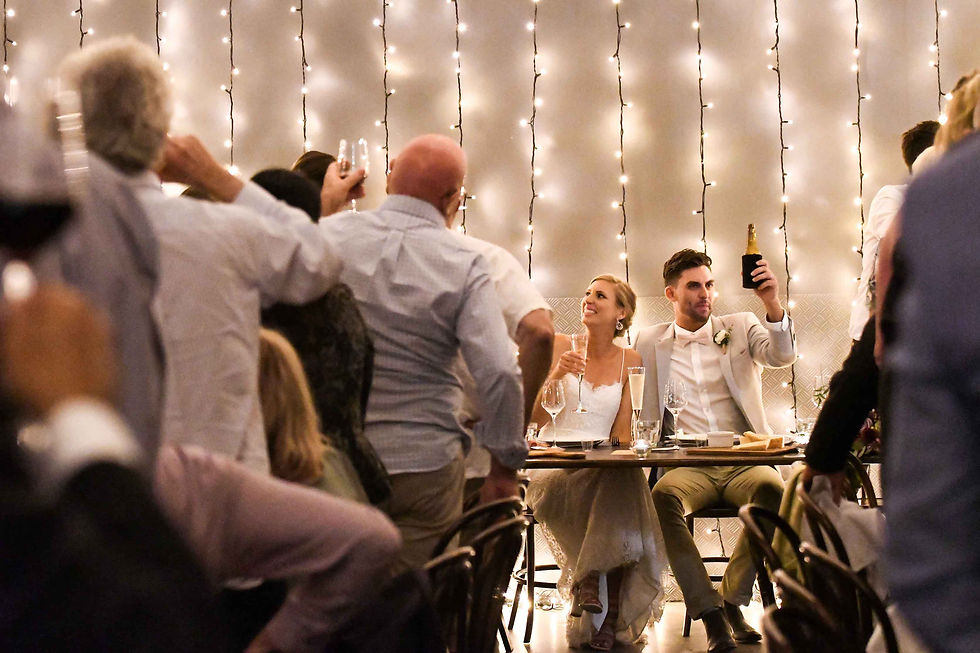 Toast to Mr + Mrs