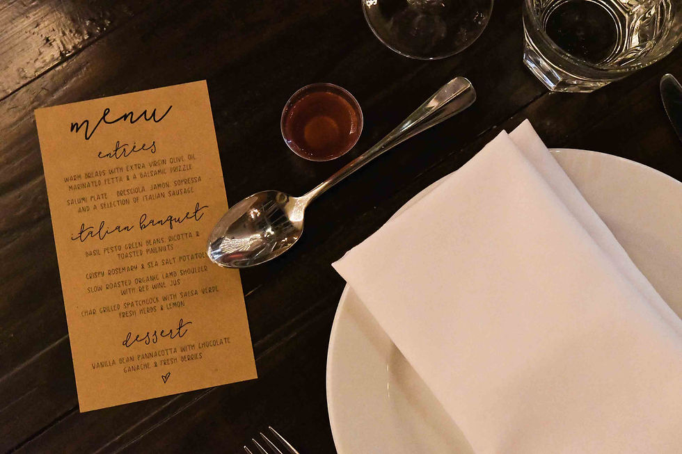 Menu - Osteria