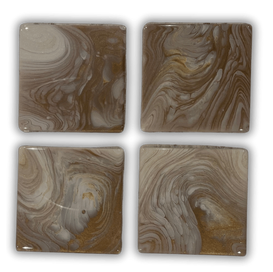 Gold, Brown, White