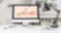 Computer screen with new web design