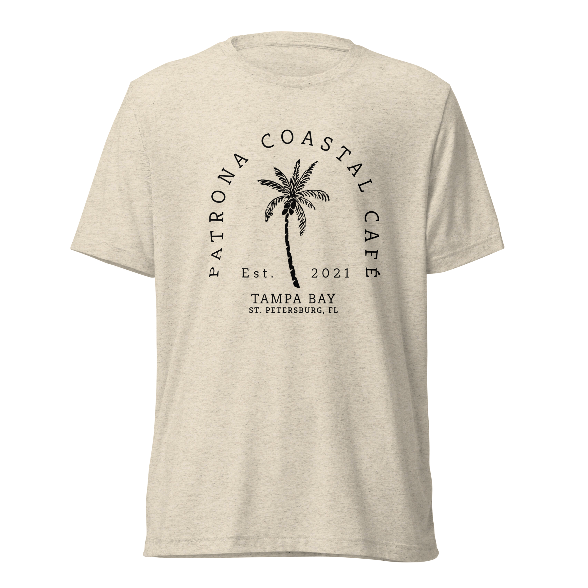 Patrona Palm print short sleeve t-shirt — coastal lifestyle apparel from St. Petersburg FL