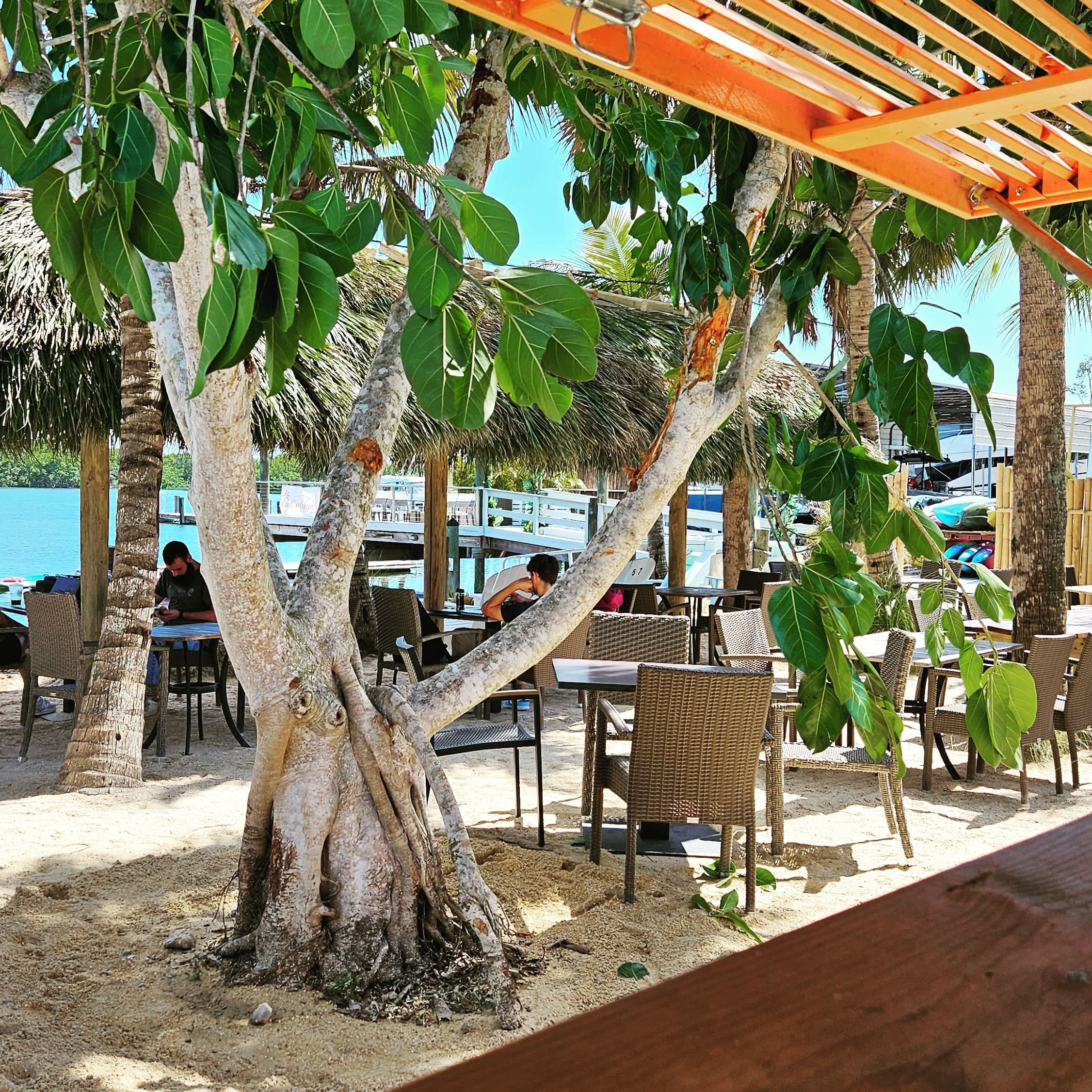 Panoramic Tampa Bay waterfront view from Patrona Coastal Café, St. Petersburg Florida