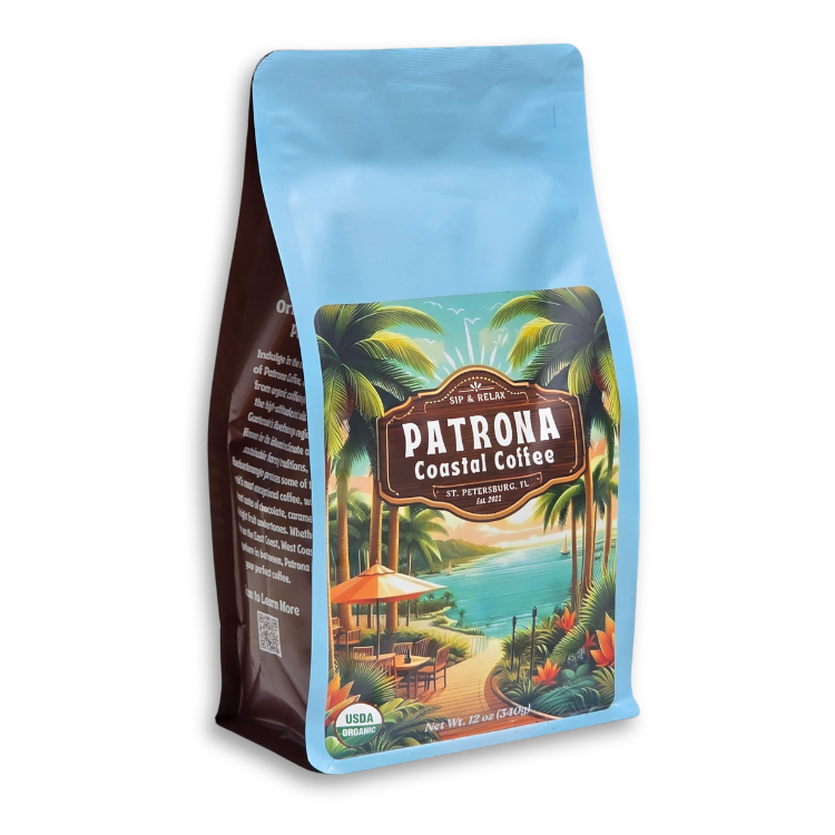 Patrona Coastal fresh-roasted organic Guatemalan medium roast coffee, 12oz bag — available online