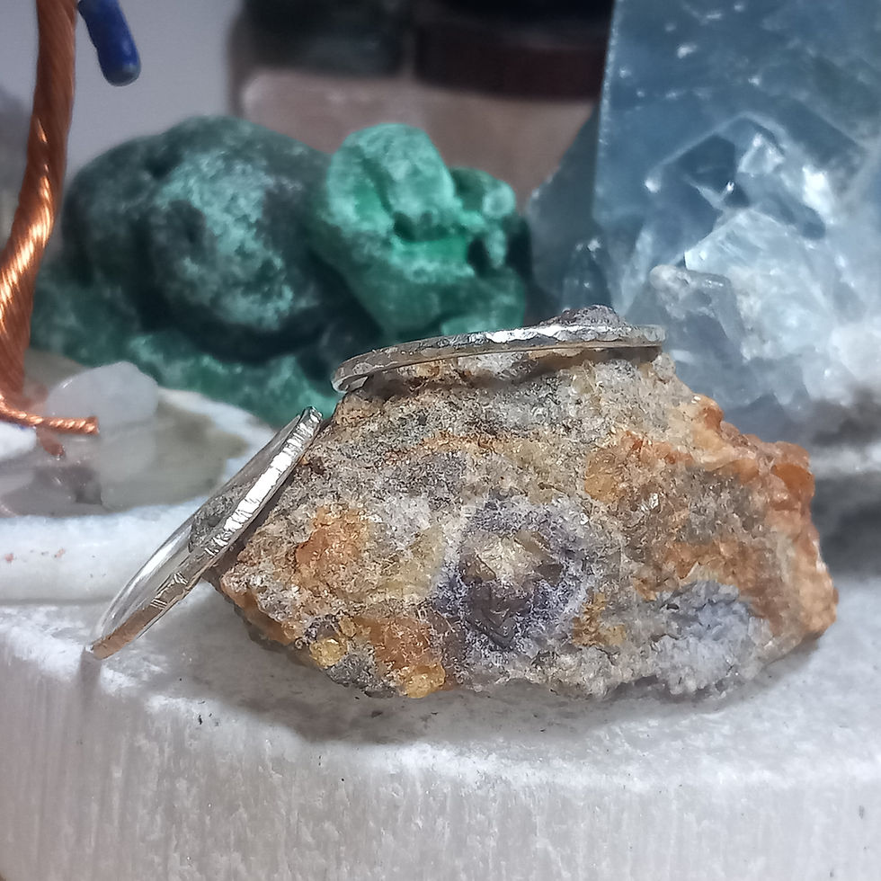 925 sterling silver textured rings 