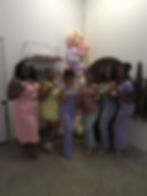 Guests participating in a Sip & Whip skincare workshop