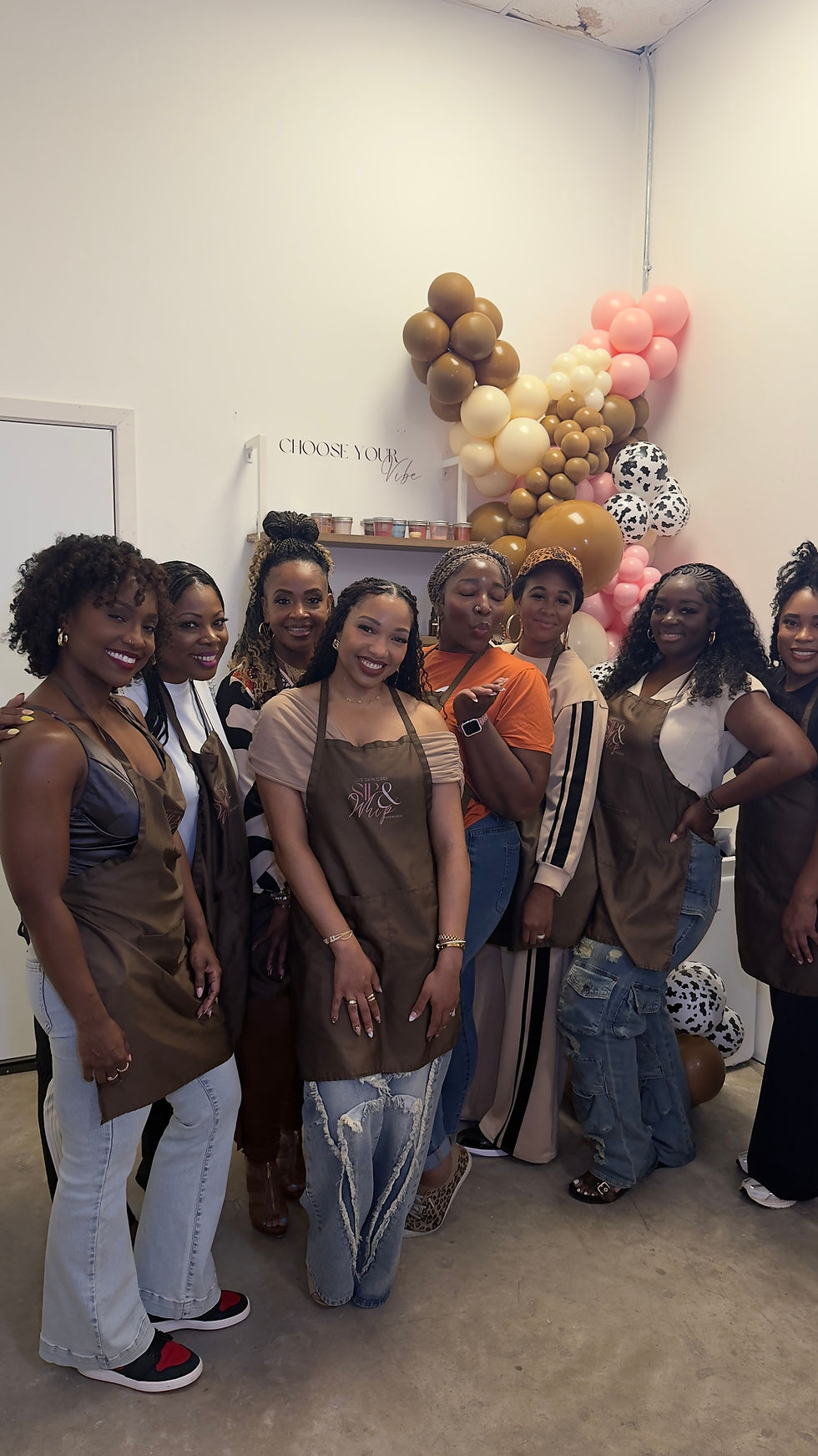 Women enjoying a body butter workshop in Houston