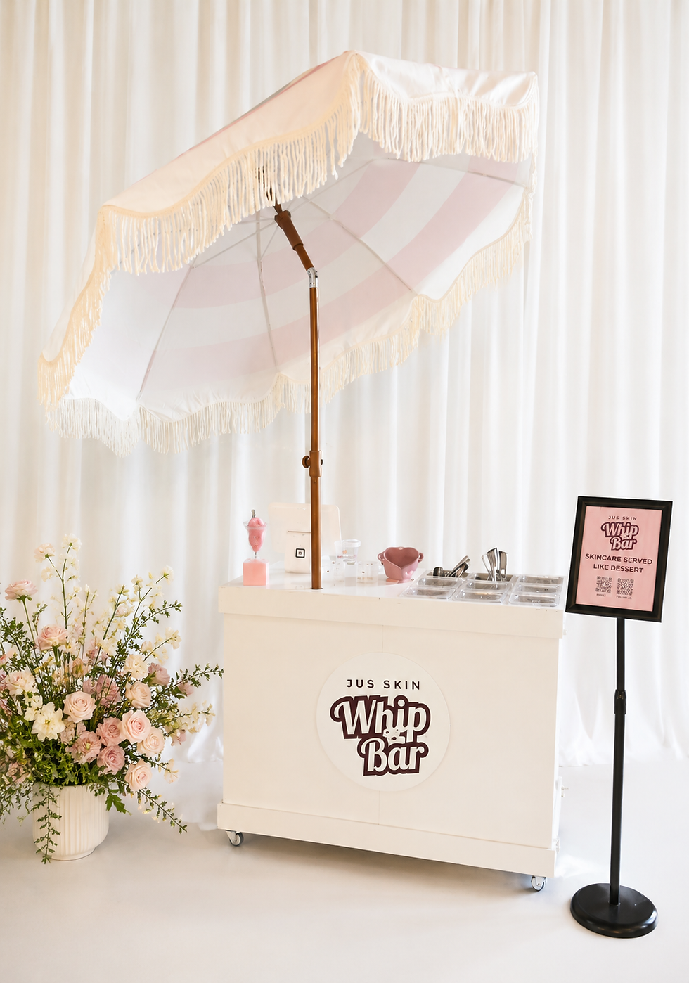 Jus skin care whip bar rental