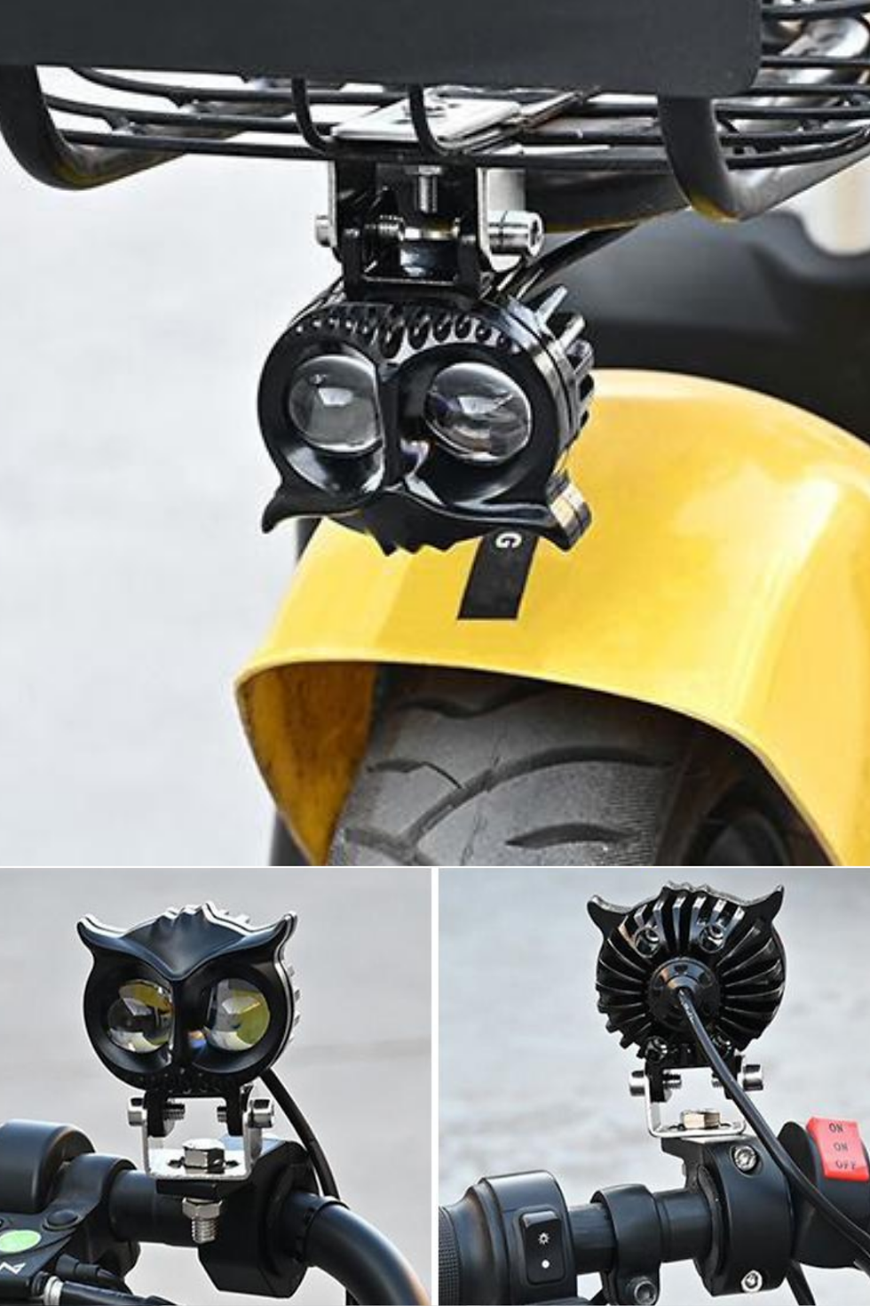 Küçük resim: Baykuş Led Sis Farı Turuncu-Beyaz Renk Modları MOTO-OFFROAD-SUV-İŞ MAKİNESİ