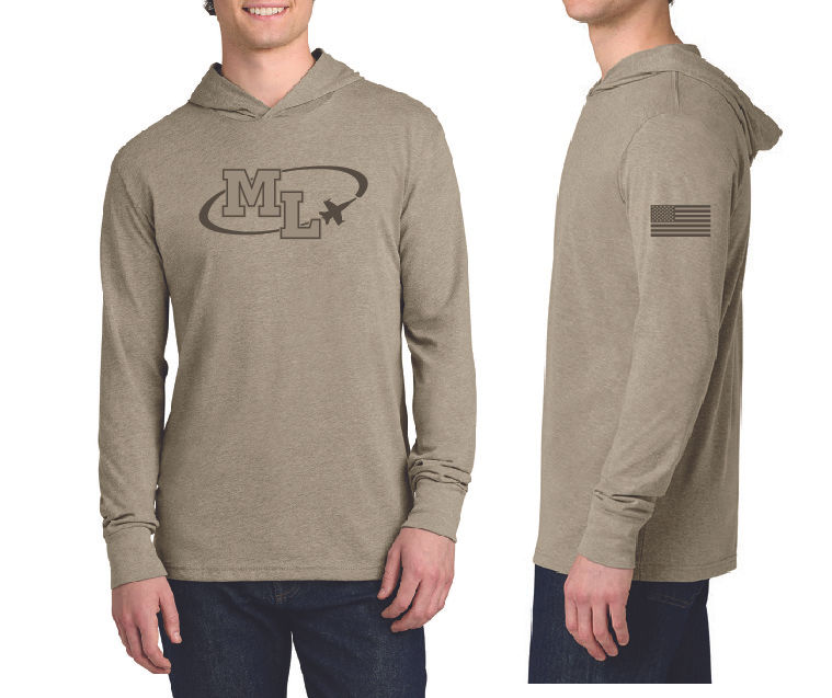 Thumbnail: USA Long Sleeve Hooded Tshirt