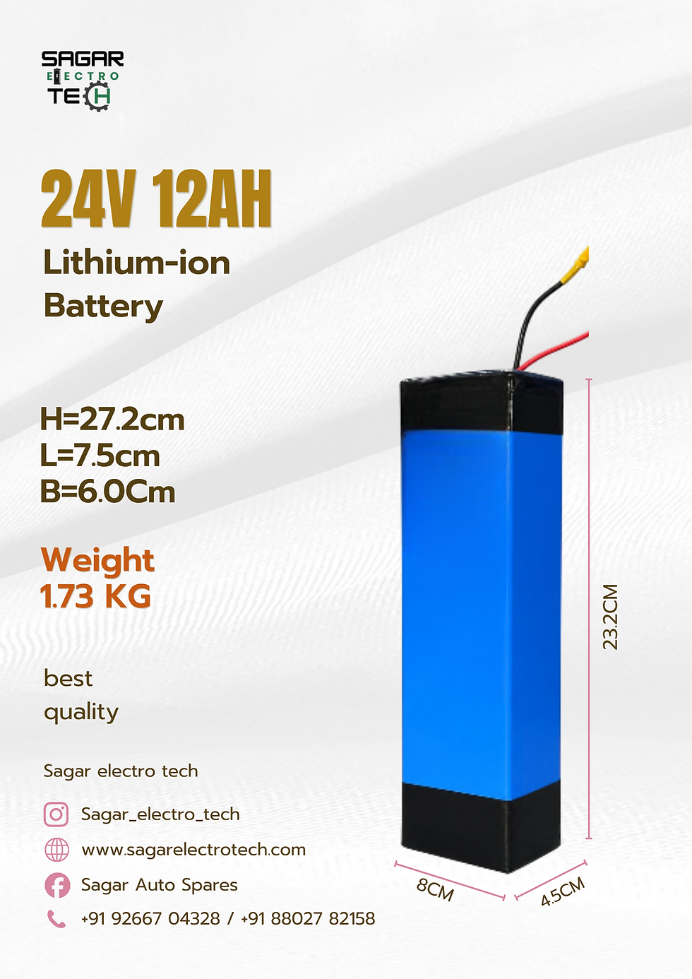 24V12Ah NMC Battery