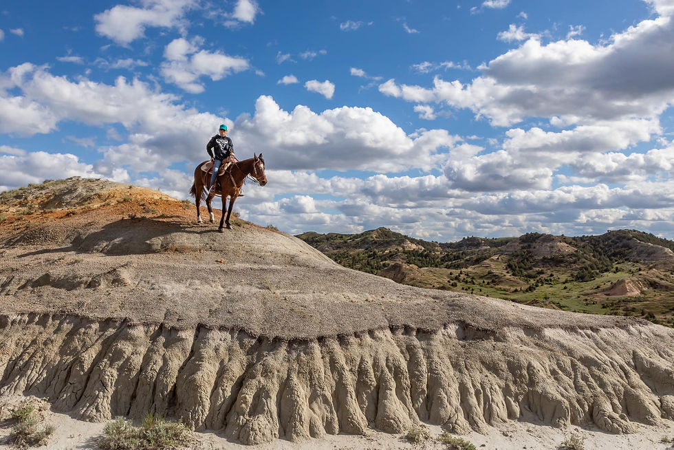 Maggie and I, May 2024, we attended a Cowgirl Retreat in Medora, ND. This was always on my bucket list, to ride here and what an amazing experience it proved to be. This started my confidence building!