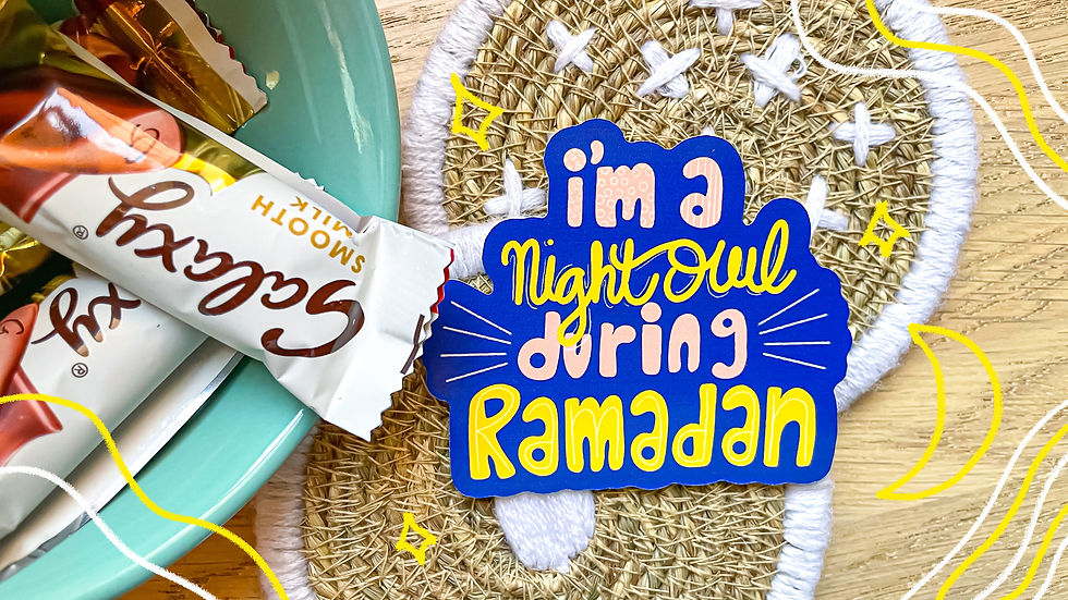 Thumbnail: Glossy I'm a Night Owl During Ramadan Sticker