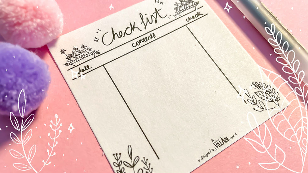 Thumbnail: Botanical Check List Memo Printable