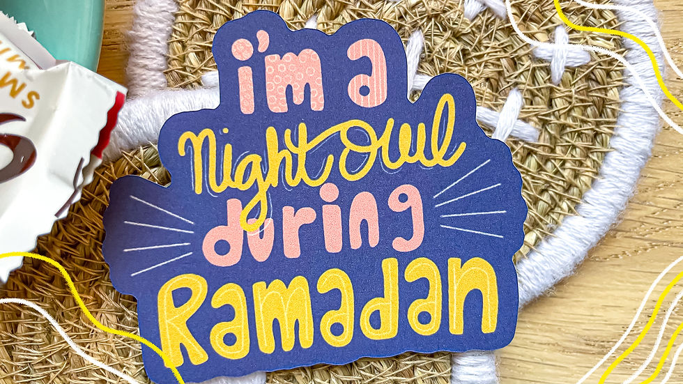 Thumbnail: Matte I'm a Night Owl During Ramadan Sticker