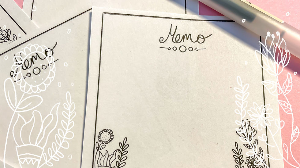 Thumbnail: Botanical Memo Pad Printable